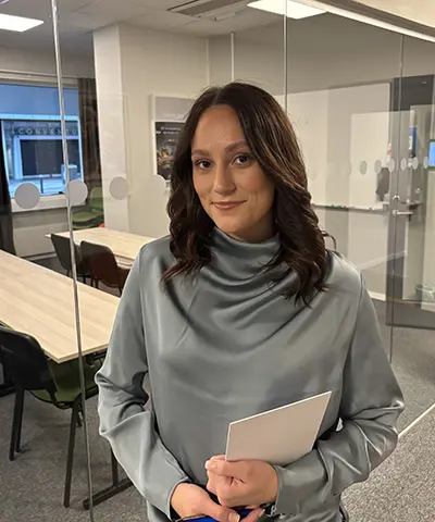 Mathilda håller kurser inom retorik